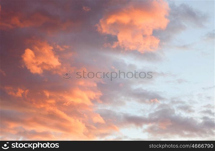 Idyllic red sky during a nice sunset