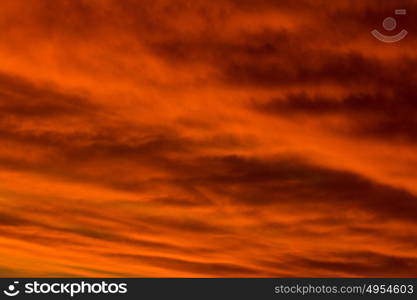 Idyllic red sky during a nice sunset