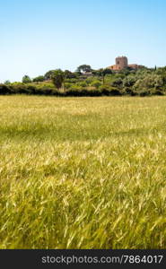 Idyllic Spanish Countryside with Old Village Buildings