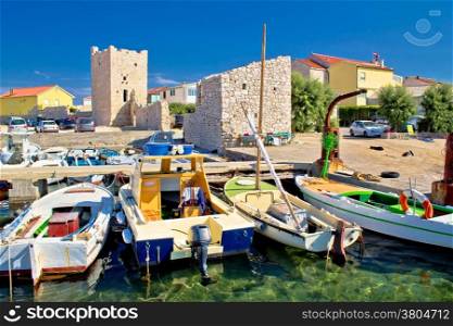Idyllic town of Razanac waterfront, Dalmatia, Croatia