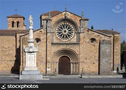 Iglesia de San Pedro in the walled city of Avila in the Castile-y-Leon region of central Spain.