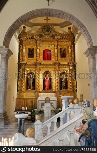Iglesias, old church in town, Sardinia, Italy