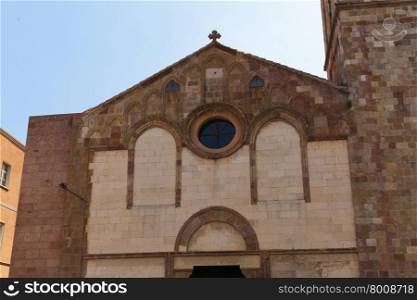 Iglesias, old church in town, Sardinia, Italy