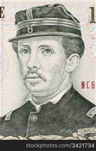 Ignacio Carrera Pinto (1848-1882) on 1000 Pesos 2007 Banknote from Chile. Chilean hero of the War of the Pacific.