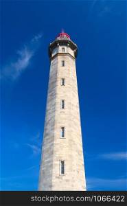 Ile de Re - The lighthouse Phare des Baleines at the coast