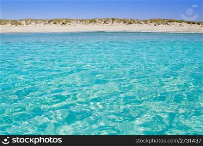 Illetas illetes turquoise beach shore Formentera balearic islands