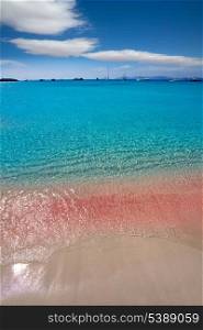 Illetes Illetas turquoise beach in Formentera Balearic Island