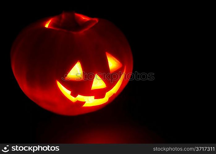 Illuminated halloween pumpkin