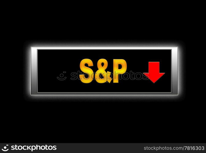 Illuminated sign with S&P negative.