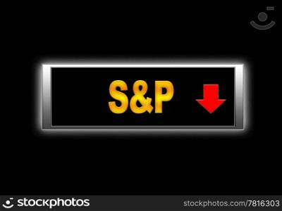 Illuminated sign with S&P negative.