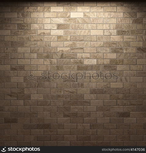 illuminated stone wall made in 3D graphics