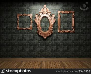 illuminated tile wall and frame made in 3D
