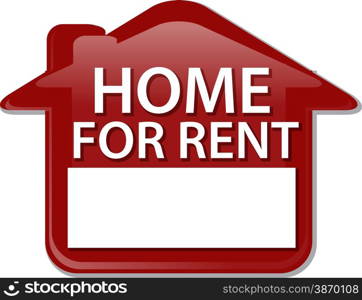 Illustration concept clipart for rent sign house renting. Home for rent sign Illustration clipart