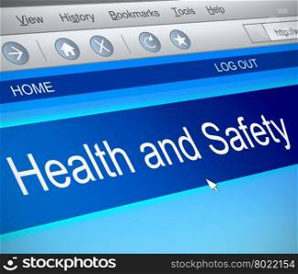 Illustration depicting a computer screen capture with a health and safety concept.