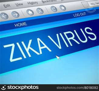 Illustration depicting a computer screen capture with a zika virus concept.
