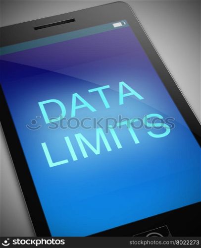 Illustration depicting a phone with a data limit concept.