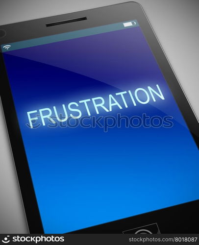 Illustration depicting a phone with a frustration concept.