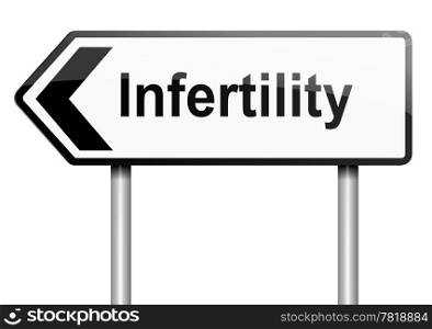 Illustration depicting a road traffic sign with an infertility concept. White background.