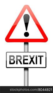 Illustration depicting a sign with a Brexit concept.