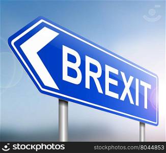 Illustration depicting a sign with a Brexit concept.