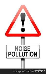 Illustration depicting a sign with a noise pollution concept.