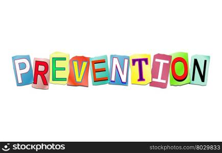 Illustration depicting a sign with a prevention concept.