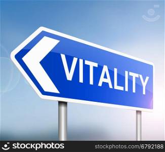 Illustration depicting a sign with a vitality concept.