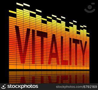 Illustration depicting graphic equalizer levels with a vitality concept.