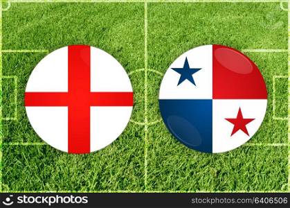 Illustration for Football match England vs Panama. England vs Panama football match