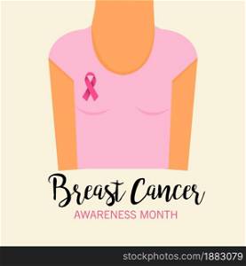 illustration of a Background for Breast Cancer Awareness Month (October is Cancer Awareness Month