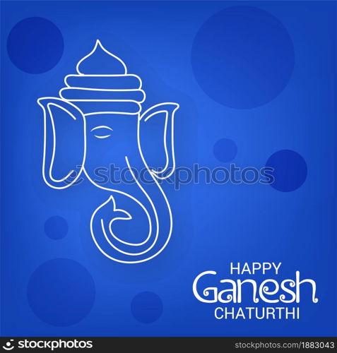 illustration of a Background for Indian Festival Happy Ganesh Chaturthi.