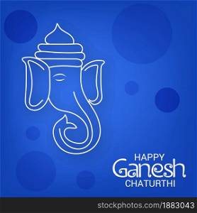 illustration of a Background for Indian Festival Happy Ganesh Chaturthi.
