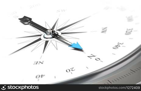 Illustration of a compass over white background, symbol of orientation, navigation and good direction. . Compass Background