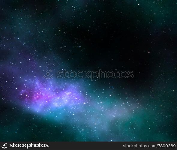 illustration of a deep outer space nebula or galaxy
