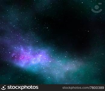 illustration of a deep outer space nebula or galaxy