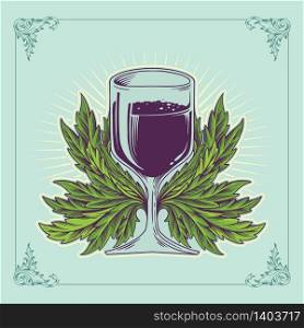 illustration-of-a-glasses-wine-purple-design-ellegant