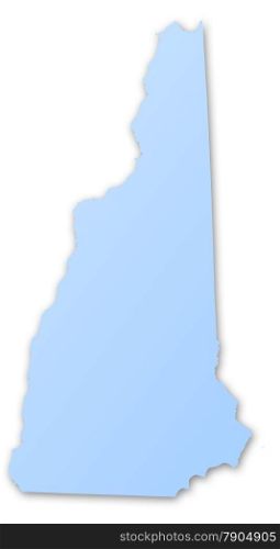 Illustration of a map of the State of New Hampshire, USA