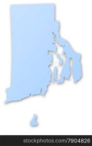Illustration of a map of the State of Rhode Island, USA
