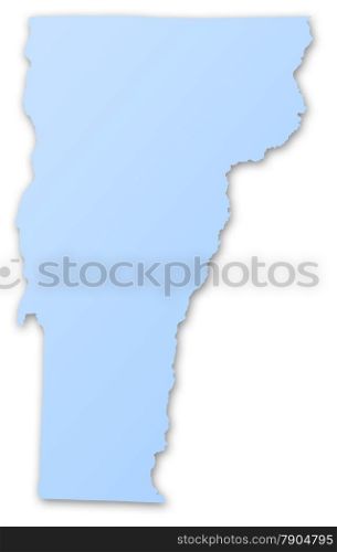 Illustration of a map of the State of Vermont, USA