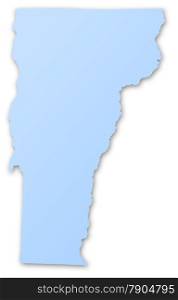 Illustration of a map of the State of Vermont, USA