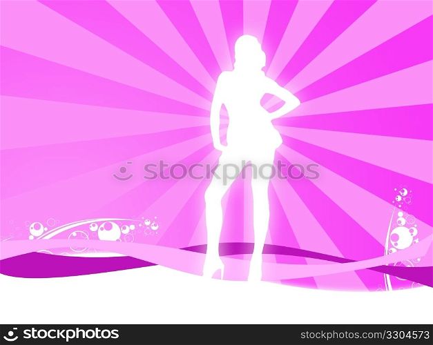 Illustration of a silhouette of a woman