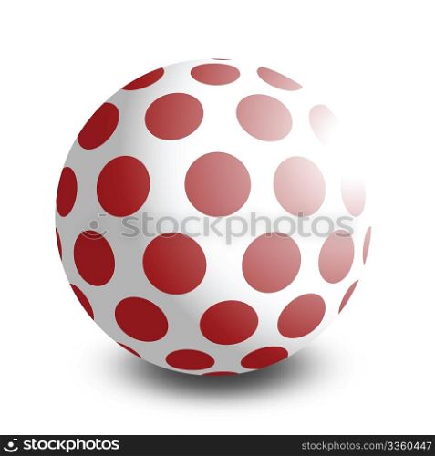 illustration of a toy bal, isolated on white background