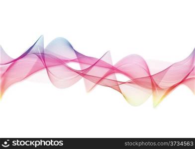 Illustration of Abstract Waves at white background
