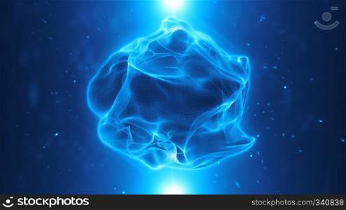 Illustration of an abstract background with beautiful glowing particles. Abstract Particles Background