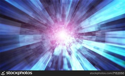 Illustration of an abstract background with motion effects and glowing patterns. Abstract Vortex Technology Background