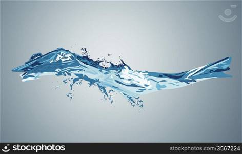 illustration of blue water wave