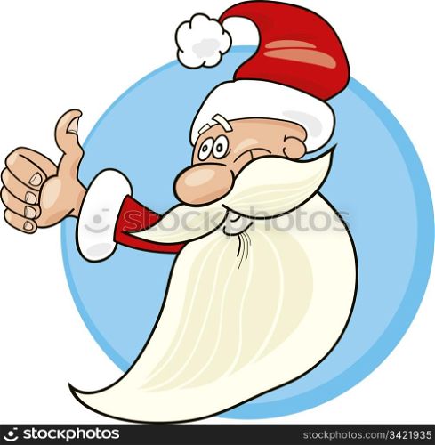 Illustration of cheerful santa claus