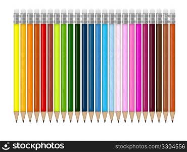 illustration of colored pencils for school and kids