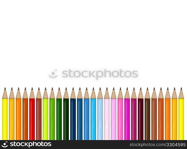 illustration of colored pencils for school and kids