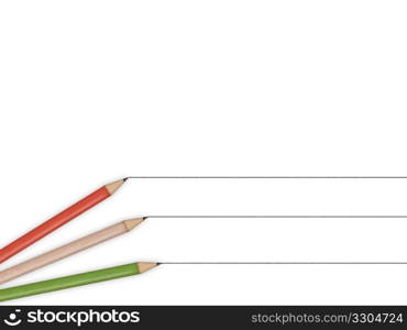 illustration of colored pencils for school and kids